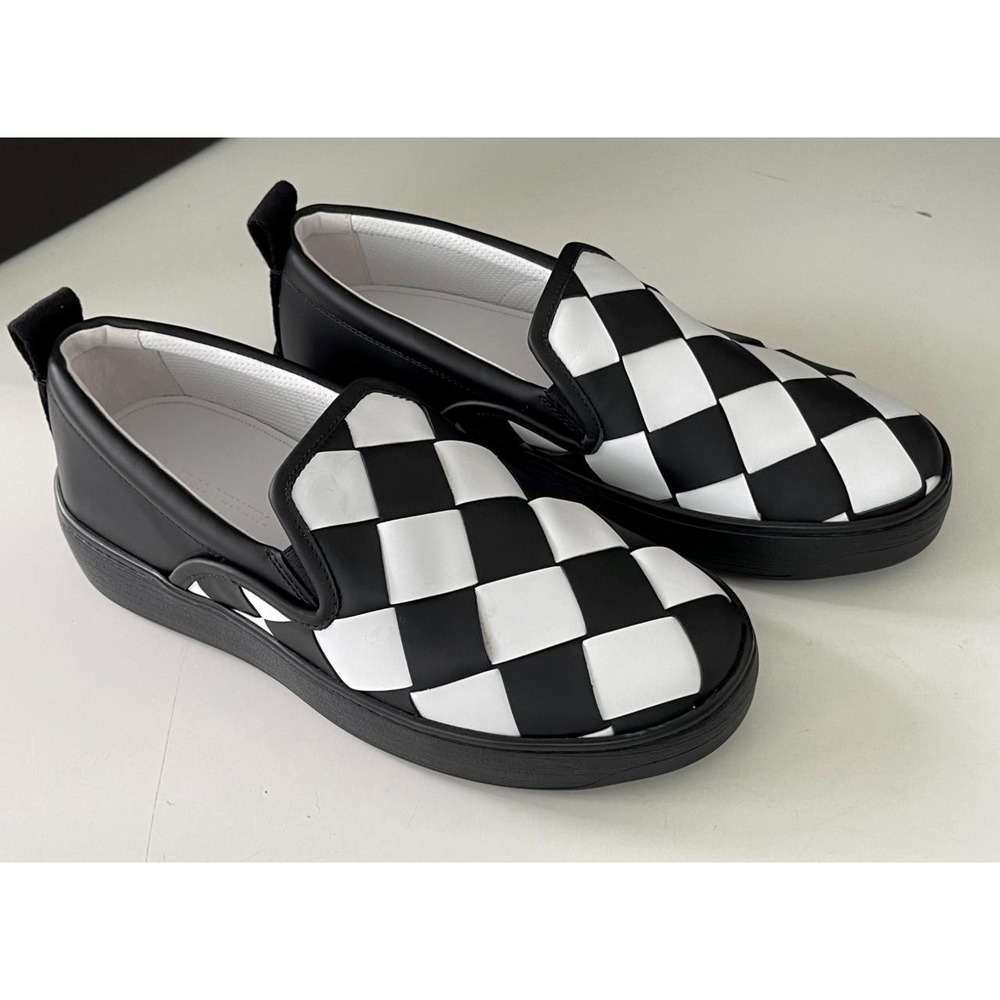BOTTEGA VENETA 578393 Womens Bicolor Intrecciato Black/White Sneaker Shoe Eur 38 - Picture 12 of 12